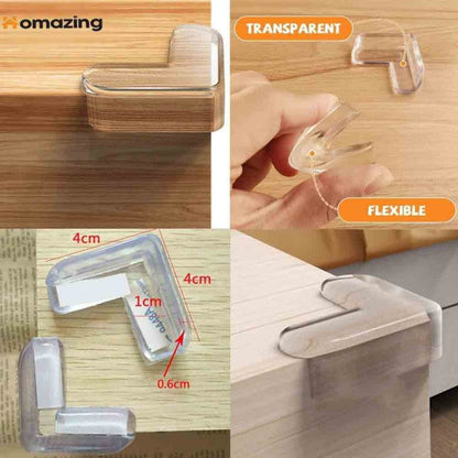 4 Pcs Silicone Table Corner Edge Protector Covers