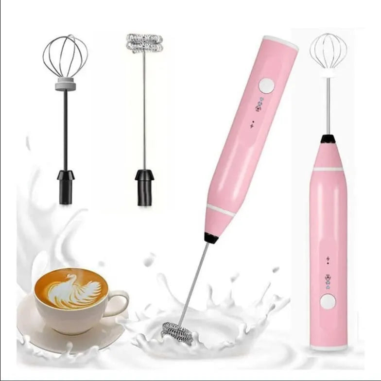 Electric Milk Frother Portable Egg Beater/Coffee Beater USB Rechargeable Handheld Coffee Blender Milk Shaker Mixer Foamer Food Blender