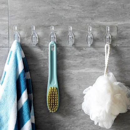 6 Hooks Hanging Sticker, Kitchen Storage Tools, Bathroom Hanger Storage Holder, Non-marking Strong Sticking Hanger